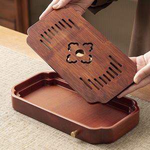 Rosewood solid wood tea tray, <b>small</b> household water <b>storage</b> tea tray, tea set tray, single-person dry brewing <b>small</b> tea <b>table</b>, - Product Image 3