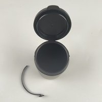 Bouteille ronde antivol en plastique dégradable de 150 ml avec bouchon à rabat pour l'emballage de bonbons