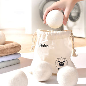 Paishang - <span class=keywords><strong>Bolas</strong></span> de Secadora Reutilizables de Lana 100% Nueva de Nueva Zelanda (Paquete de 6 con Bolsa de Algodón) para <span class=keywords><strong>Lavadora</strong></span> - Eliminación de Olores - Product Image 2