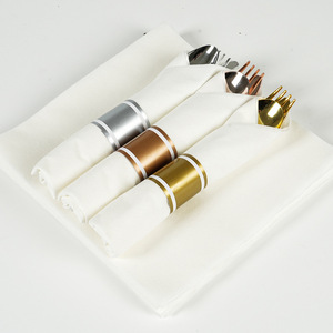 Coltello forchetta cucchiaio posate di plastica decorazione del nuovo anno cinese Led luce oro posate ristorante da <span class=keywords><strong>asporto</strong></span> usa e getta - Product Image 2