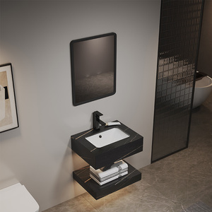 Mueble <span class=keywords><strong>de</strong></span> Baño Moderno con Lavabo Integrado <span class=keywords><strong>de</strong></span> Doble Capa y Encimera <span class=keywords><strong>de</strong></span> Piedra, Lavabo para Baño Doméstico - Product Image 2