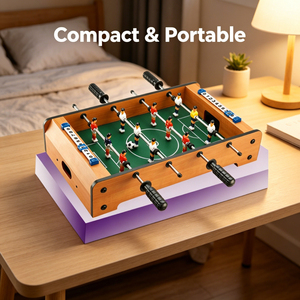 Mesa de Futbolito de Madera Marrón de 20 Pulgadas Lucky Toys para Niños, Diversión y Entretenimiento - Product Image 1