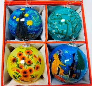 Bolas de Navidad de Alta Calidad Pintadas a Mano Estilo Van Gogh, Adornos Personalizados para el Árbol de Navidad con Gran Detalle - Product Image 1