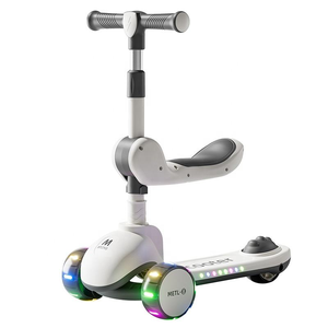 3-In-1 Opvouwbare Kick Scooter 1-6 Jaar Oud Sit Ride Lichtgewicht 3-wielige Veiligheidsrem Jongens Meisjes Peuter <span class=keywords><strong>Kids</strong></span> Scooter Buiten Spelen - Product Image 1