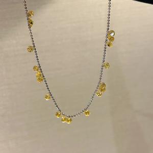 Collier en argent pur S925, perle royale ancienne, style échiquier en gaze de Luo, pendentif en forme de cœur, rétro, clavicule, petit, unique - Product Image 3