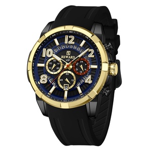 RÉCOMPENSE montre à Quartz hommes quotidien à la mode alliage élastique montres 3d cadran calendrier affichage Cool étanche horloge Reloj - Product Image 5