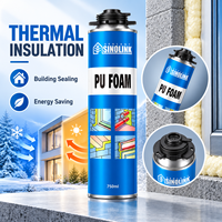 Mousse d'expansion polyuréthane PU 750ml 850g – Mastic de calfeutrage pour portes, fenêtres et murs – Fournisseur pour la construction