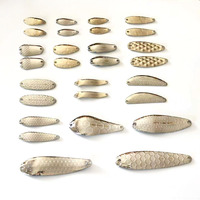 Leurre de pêche OEM en métal, spinner spoon, couleur or et argent, plusieurs tailles et poids, pour rivière, eau douce, eau salée, bar, truite, brochet
