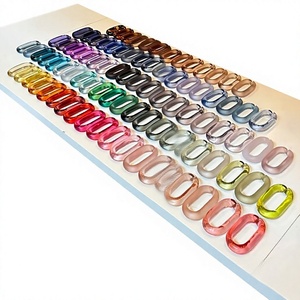 Chaîne à maillons en résine de qualité supérieure, multicolore, artisanale, mignonne, pour la décoration de la maison, élément tendance, technique de moulage, forme ronde - Product Image 2