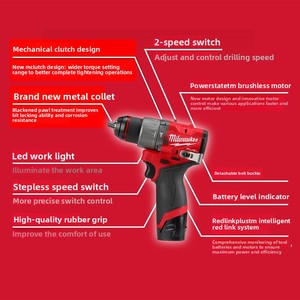   <span class=keywords><strong>Taladro</strong></span> percutor sin escobillas <span class=keywords><strong>M12</strong></span> FPD2 de 12 V, 45 Nm, portabrocas de 13 mm, capacidad de perforación en hormigón - Product Image 5