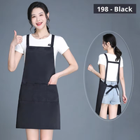Tablier sans manches uni résistant aux taches et à la saleté, vêtements de travail personnalisés avec logo pour les restaurants, les restaurants de fondue, les magasins de thé au lait