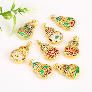 จี้รูปดอกบัวเคลือบสีแบบโคลอซอนน์ สำหรับทำสร้อยคอ สร้อยข้อมือ และงานประดิษฐ์ DIY - Product Image 3