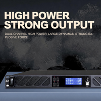 Amplificateur de puissance numérique HuiDu 4 canaux classe D 4x1300W 8 ohms avec DSP, contrôle réseau, pour système de sonorisation de scène professionnel, rapport signal/bruit élevé