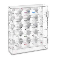 Boîte de présentation transparente pour balle de golf avec gravure personnalisée, boîte de protection en acrylique pour une seule balle de golf avec base