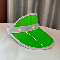 Gorras y sombreros con visera de PVC con luz LED bordada con logotipo personalizado para hombre, gorras de béisbol vacías para escena de negocios