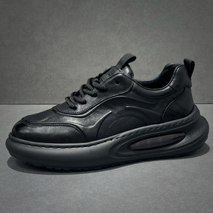 Giày thể thao nam mùa thu đông kiểu dáng mới dành cho bố, đế mềm, kiểu đi bộ, tăng chiều cao, đệm khí, chất liệu da thật - Product Image 6