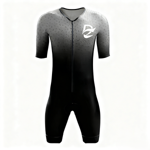 Maillot de cyclisme unisexe à demi-zip OEM en gros, combinaison de triathlon personnalisée à manches courtes pour le sport, la natation, le cyclisme et la course à pied - Product Image 2
