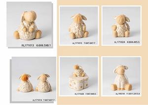 ทําด้วยมือเซรามิคเคลื่อนไหวเดสก์ท็อปตกแต่งแกะตุ๊กตาตกแต่งเครื่องประดับหัตถกรรมแกะ - Product Image 3