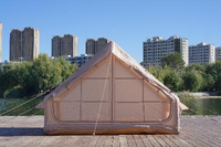 Tente gonflable de 6,3 mètres carrés en tissu Oxford enduit de PVC, installation rapide, taille personnalisable pour le camping, les expositions en plein air