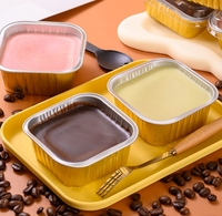 4.4 pouces 300mL 10oz bol en papier d'aluminium jetable PET moules à pâtisserie en plastique avec couvercles pour plateau à pizza moule à tarte Cupcake ventouses