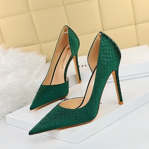 Zapatos de Tacón Alto Color Dorado, Elegantes para Oficina, Otoño 2025, Tendencia en Tacones, Zapatos de Mujer, 10.5 cm, Super Altos (8 cm o más), PU Seda - Product Image 2