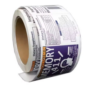 Etiqueta Adhesiva de Vinilo Impermeable Impresa Personalizada, Rollo de Etiquetas con Estampado en Frío/Dorado - Product Image 3