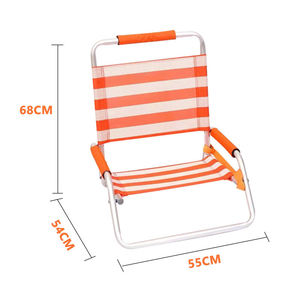 Chaise de plage pliable au design contemporain, avec structure en tube d'aluminium, tissu Oxford 600D respirant et anti-humidité, et système de refroidissement ventilé. - Product Image 4