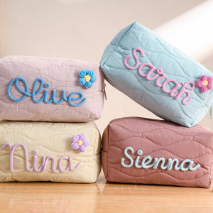 Uionen Coarse Wool Personalized <b>Custom</b>-made Name Cosmetic Bag Storage Bag <b>Lipstick</b> Key Storage Bag Toiletry Bag - Product Image 4