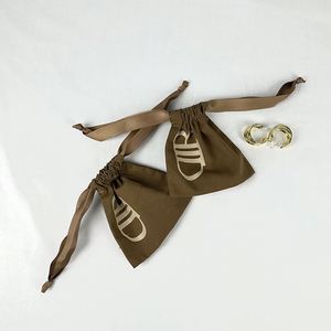 Factory Directly Sell Small Muslin Cotton <b>Drawstring</b> <b>Pouch</b> Custom Logo Printed Canvas Dust Bag Reusable Jewelry Packaging <b>Pouch</b> - Product Image 3