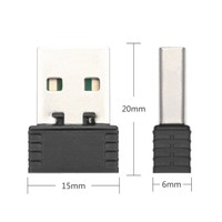 Mini adaptador inalámbrico USB WiFi Dongle USB2.0 150Mbps WLAN LAN Wi-Fi Dongle receptor para PC escritorio tableta USB WIFI tarjeta de red