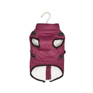 Abrigo acolchado de algodón para perros, rojo y negro, XL2XL3XL, forro polar, ropa gruesa de invierno para perros - Product Image 5