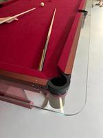 Table de billard de 7 pieds en verre personnalisable en usine avec verre trempé et pieds de table en verre transparent de qualité tournoi