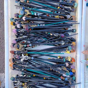 Hot <span class=keywords><strong>Sale</strong></span> DIY Tumble Hand craft Kristall Zauberstäbe Kies Rosenquarz Handwerk Heils teine Cosplay Zauberer Zauberstab Kinder geschenk - Product Image 2