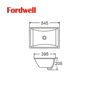 Lavandino in ceramica sotto il bancone Hotel, - Product Image 2