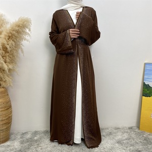 ชุดอาบายะห์ LM061 ลายกาแล็กซี่ ประดับด้วยกลิตเตอร์ คริสตัล และเพชร พร้อมเข็มขัด สไตล์เรียบร้อย - Product Image 6