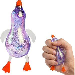 Duck <b>Squishy</b> Stress Ball Glitter TPE Soft Slow Rise Fidget Toy For Kids Age 5 To 7 Years Unisex - Product Image 1
