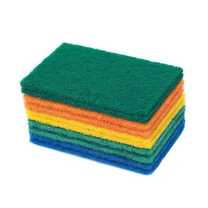 Multicolor Keuken Schurende Wassen Spons Schuursponsje Polyester Of Nylon Duurzame Nonwoven Schuursponsje Voor Metalen