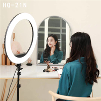 Éclairage LED Ring Light 18 ou 21 pouces, 72W avec télécommande, pour vidéo YouTube, accessoire de maquillage