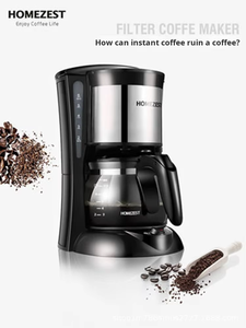 Cafetera Pequeña Negra con Jarra de Vidrio, Cafetera Automática para el Hogar, Función Mantener Caliente, Cafetera Americana - Product Image 5