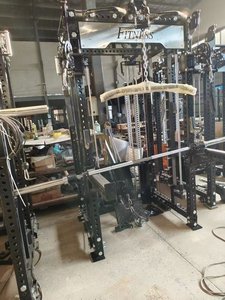Nouvelle machine fonctionnelle de support de puissance chaude entièrement intégrée avec pulldown Lat, rangée basse, crosser de câble Smith et piles à double poids - Product Image 3