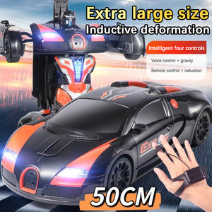 RC Car 1/10 50CM Oversized Transformadores de Controle Remoto Brinquedos Drift Voice-Sensitive Gestos <span class=keywords><strong>Toy</strong></span> Robots Veículos para Menino - Product Image 2