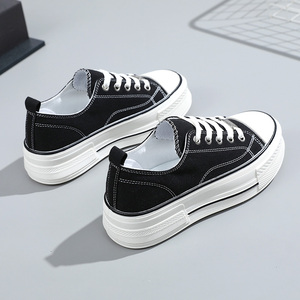 Mocasines Clásicos de Lona con Cordones para Mujer, Otoño 2026, Suela Gruesa Antideslizante, Parte Superior de PU, Zapatos Deportivos - Product Image 6
