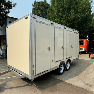 Modern Design 3 Stalls Toilet Outdoor Public Bathroom with <b>Shower</b> Mobile Tolilet Portable Restroom Trailer - Product Image 1