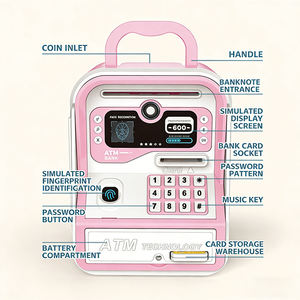 Tirelire automatique à roulettes, distributeur de billets, machine à monnaie, <span class=keywords><strong>banque</strong></span> électronique, boîte <span class=keywords><strong>d</strong></span>'épargne, mini distributeur automatique, jouets pour enfants, garçons et filles - Product Image 3