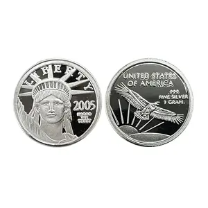 Moneda águila americana de 1 gramo de plata. 999