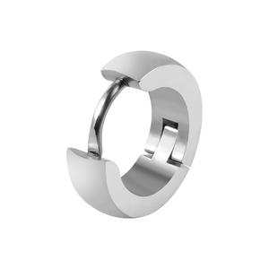 Moda donna uomo acciaio inox Huggie Hoop orecchini incernierati orecchio con ciondolo - Product Image 2