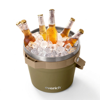 Seau à glace personnalisé Everich, durable et antirouille, capacité 4,7 L, idéal pour les bars, les familles et les réunions