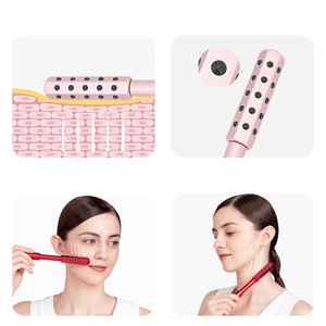 Rouleau de massage multifonctionnel pour le visage, bâton magique avec ABS+Silicone et batterie au lithium pour le soin de la peau du visage et de la tête - Product Image 4