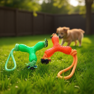 Giocattolo in corda TPR Yommy da 35 cm, giocattolo da masticare per cani - Product Image 2