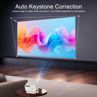 Mini projecteur LCD intelligent portable 1080P 4K Android 14 LED avec haut-parleurs intégrés 400 lumens 1 Go de RAM 8 Go de stockage Cinéma Home Cinéma